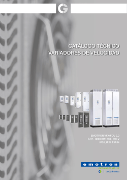 CATÁLOGO TÉCNICO VARIADORES DE VELOCIDAD