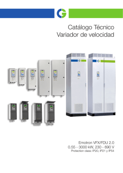 Catálogo Técnico Variador de velocidad
