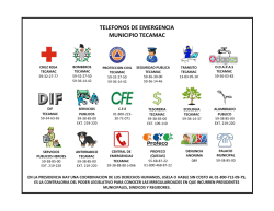 TELEFONOS DE EMERGENCIA MUNICIPIO TECAMAC
