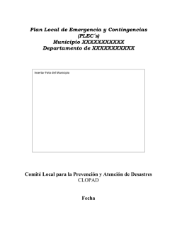 Plan Local de Emergencia y Contingencias (PLEC´s
