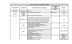 departamento emergencia localidades que van