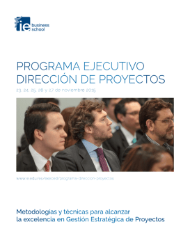 Programa EjEcutivo DirEcción DE ProyEctos