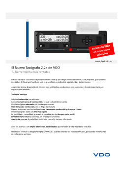 El Nuevo Tac&oacute;grafo 2.2a de VDO