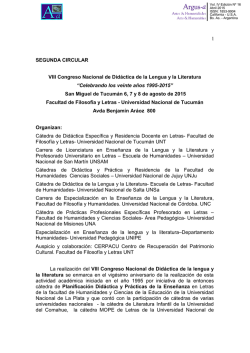 Segunda Circular en PDF - Argus-a