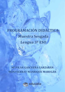 PROGRAMACIÓN DIDÁCTICA: Muestra Sesgada Lengua 3º ESO