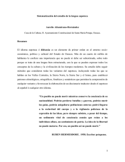 Sistematización del estudio de la lengua zapoteca
