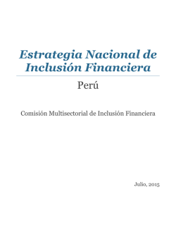 Estrategia Nacional de Inclusión Financiera (ENIF)