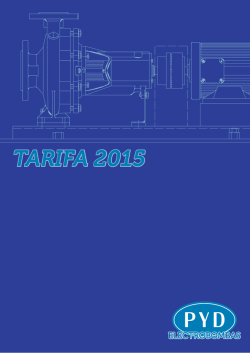 Tarifa 2015 - Electrobombas PYD