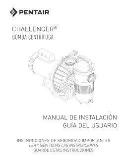 CHALLENGER® BOMBA CENTRÍFUGA