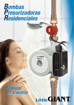 Bombas Presurizadoras Residenciales