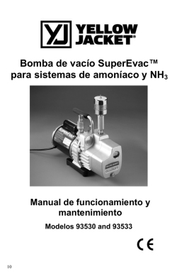 Bomba de vacío SuperEvac™ para sistemas de