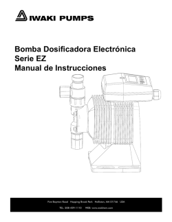 Bomba Dosificadora Electrónica Serie EZ Manual de