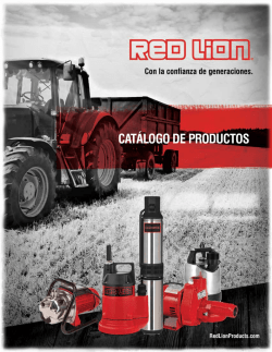 CATÁLOGO DE PRODUCTOS - Red Lion Pump Products