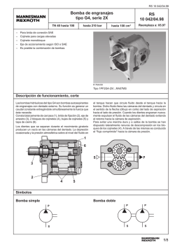 RS 10 042/04.98 Bomba de engranajes tipo G4, serie 2X