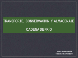 transporte, conservación y almacenaje cadena de frío