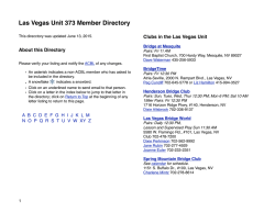 Las Vegas Unit 373 Member Directory