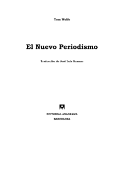 Tom Wolfe El nuevo periodismo