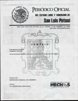 Decreto de Creación del IEIFE San Luis Potosí