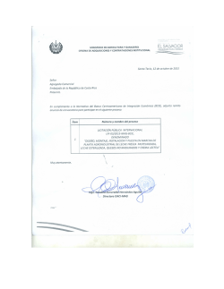 Licitación Pública Internacional LPI-03/2015-MAG-BCIE