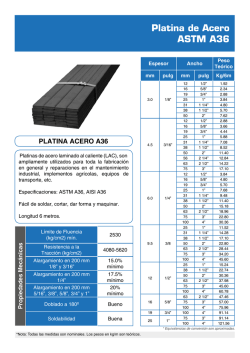 Platina de Acero ASTM A36
