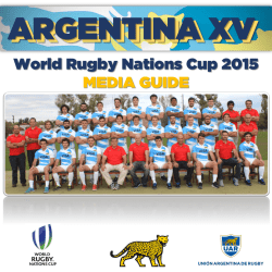 Guía de prensa - Unión Argentina de Rugby