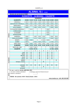 Horario Autobuses