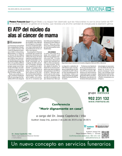 "El ATP del núcleo da alas al cáncer de mama" (Miguel Beato