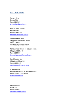 RESTAURANTES - Ilustre Municipalidad de Osorno