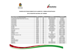 (Restaurantes y Bares). - Secretaría de Turismo del Estado de