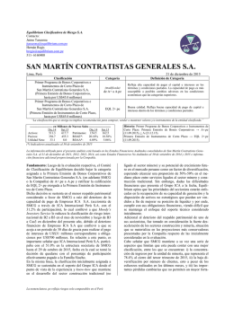 SAN MARTÍN CONTRATISTAS GENERALES S.A.