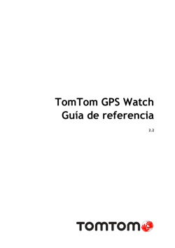 TomTom GPS Watch Guía de referencia