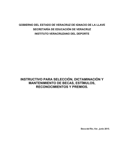Instructivo de Becas 2015 - Instituto Veracruzano del Deporte