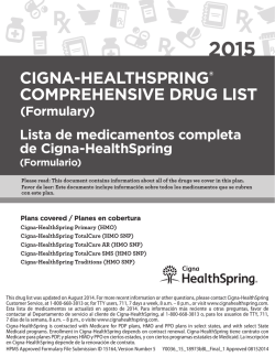 CIGNA-HEALTHSPRING® COMPREHENSIVE DRUG LIST