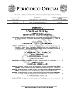 PERIÓDICO OFICIAL - Auditoría Superior del Estado de Tamaulipas