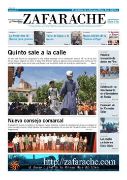 Periódico Zafarache 42 - Comarca Ribera Baja del Ebro