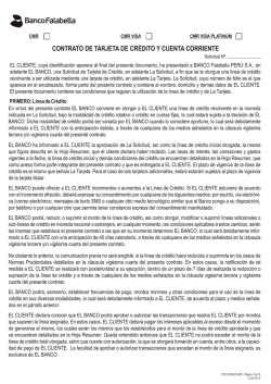 Contrato de Tarjeta de Crédito y Cuenta Corriente