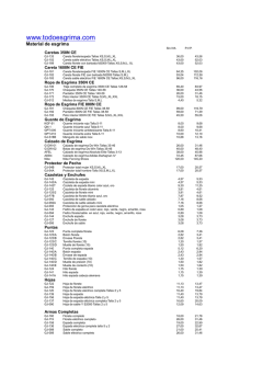 Lista de precios Todoesgrima 2015-16
