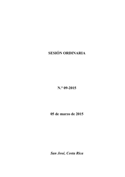 SESIÓN ORDINARIA N.° 09-2015 05 de marzo de 2015