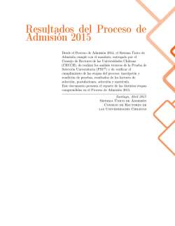 Resultados del Proceso de Admisión 2015