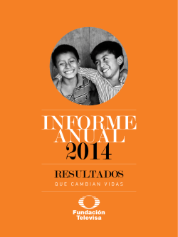 Informe anual 2014 Resultados que cambian