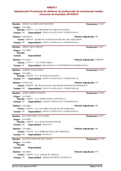 Adjudicaci&oacute;n provisional Secundaria - CCOO
