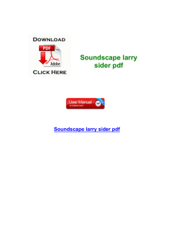 Soundscape larry sider pdf