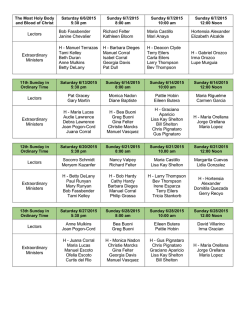 Lector & EM Schedule--2015