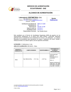 OAE LC C 14-001 - Servicio de Acreditación Ecuatoriano