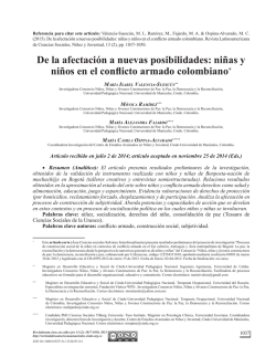 De la afectación a nuevas posibilidades: niñas y niños