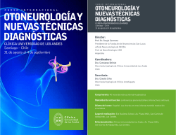 OTONEUROLOGÍA Y NUEVAS TÉCNICAS DIAGNÓSTICAS