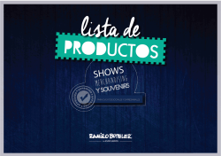 LISTA DE PRODUCTOS