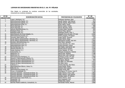 NUEVO LISTADO SOCIEDADES - Ilustre Colegio Territorial de