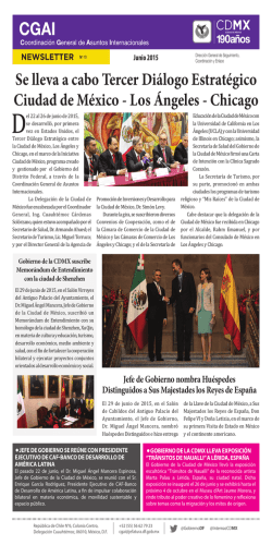 Newsletter 11 CGAI Esp - internacionales.df.gob.mx