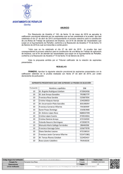 10.Anuncio listado provisional calificaciones